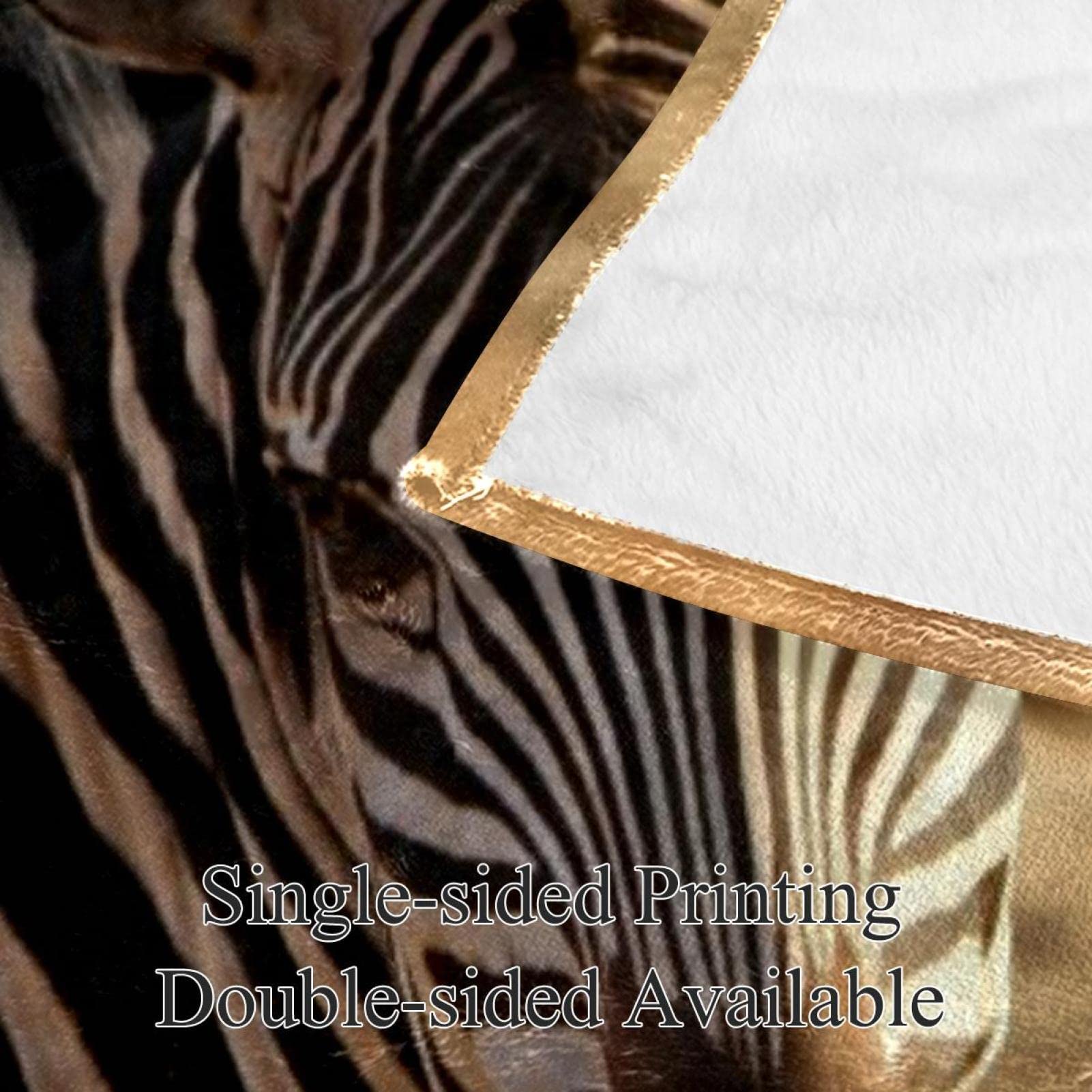 Zebra Coperta in pile a tema animali selvatici coperta in peluche per