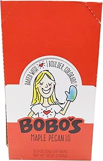 Bobo's Oat Bars, Maple Pecan, 3 oz Bar (12 Pack), Gluten Free Whole Grain Snack and Breakfast Bar
