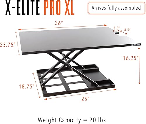 Miniatura 2 de Escritorio de pie Desk X-Elite XL - Escritorio de pie Stand Steady  Versión más grande X-Elite convierta cualquier mesa en un escritorio para