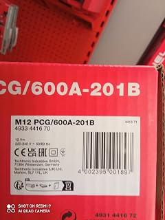 4933441670 – M12pcg/600 A-201B Gun Chemical 1 M12 Li Ion Battery 2.0 Ah, 600 ml, díal Compatibility with Stand and Switch Electronic Variable and Carton