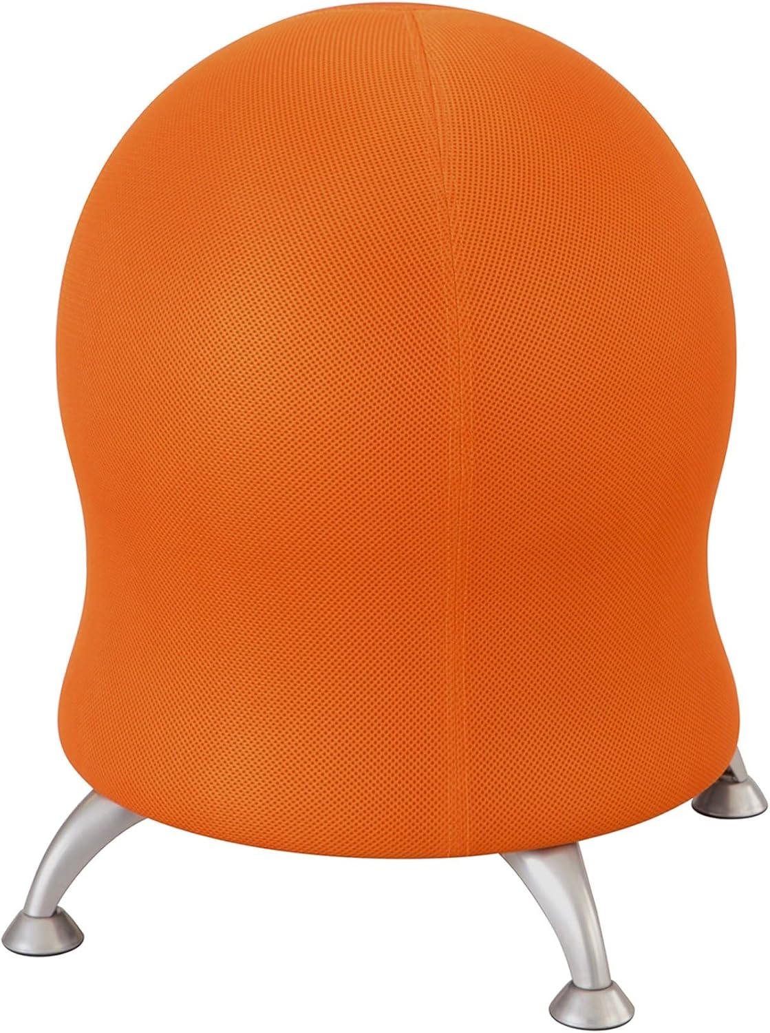 Pemberly Row Ball Chair, 23 in H x 22.5 in W x 22 in D, Orange Finish, Powder Coated Legs, Anti-Burst Design, 250 lbs Capacity, Low Profile Modern Office Chair for Improved Posture