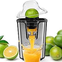 PRAMEDIA 40W Electric Citrus Juicer Stainless Steel - Auto-Reversing Dual Cones Anti-Drip Spout for Oranges Lemons Limes Grapefruit