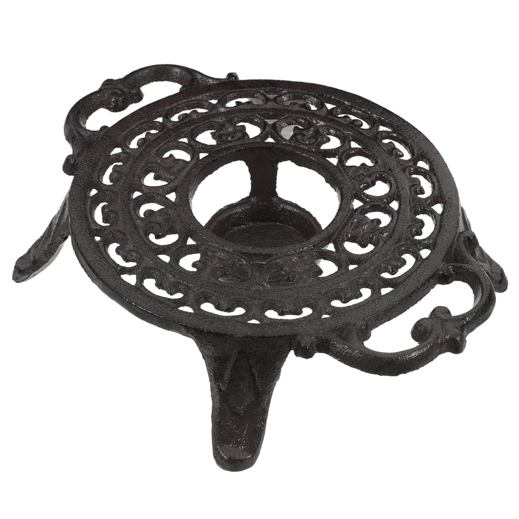 OKUMEYR Metal Teapot Warmer Tripod Stand for Brewing Tea and Coffee Decorative Cast Design for Teapots for Home Hotel Use