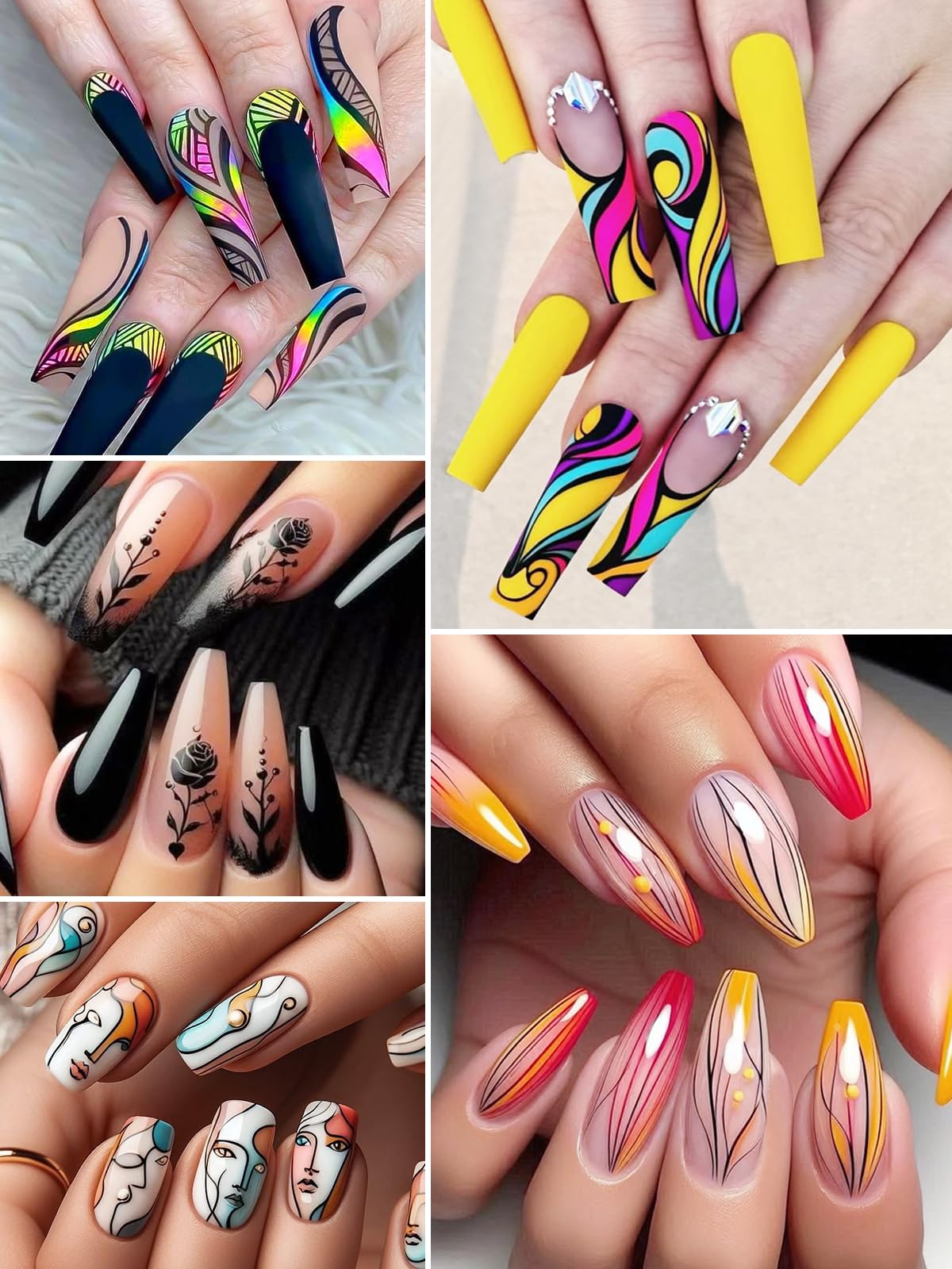 Kalolary 12pcs 3D Nail Art Pens Set Nail Graffiti Drawing Pen Nail Polish Pens Fine Tip Manicure Tools for Painting Nails DIY Nail Art Beauty Adorn for Women Girls (H) - Image 4