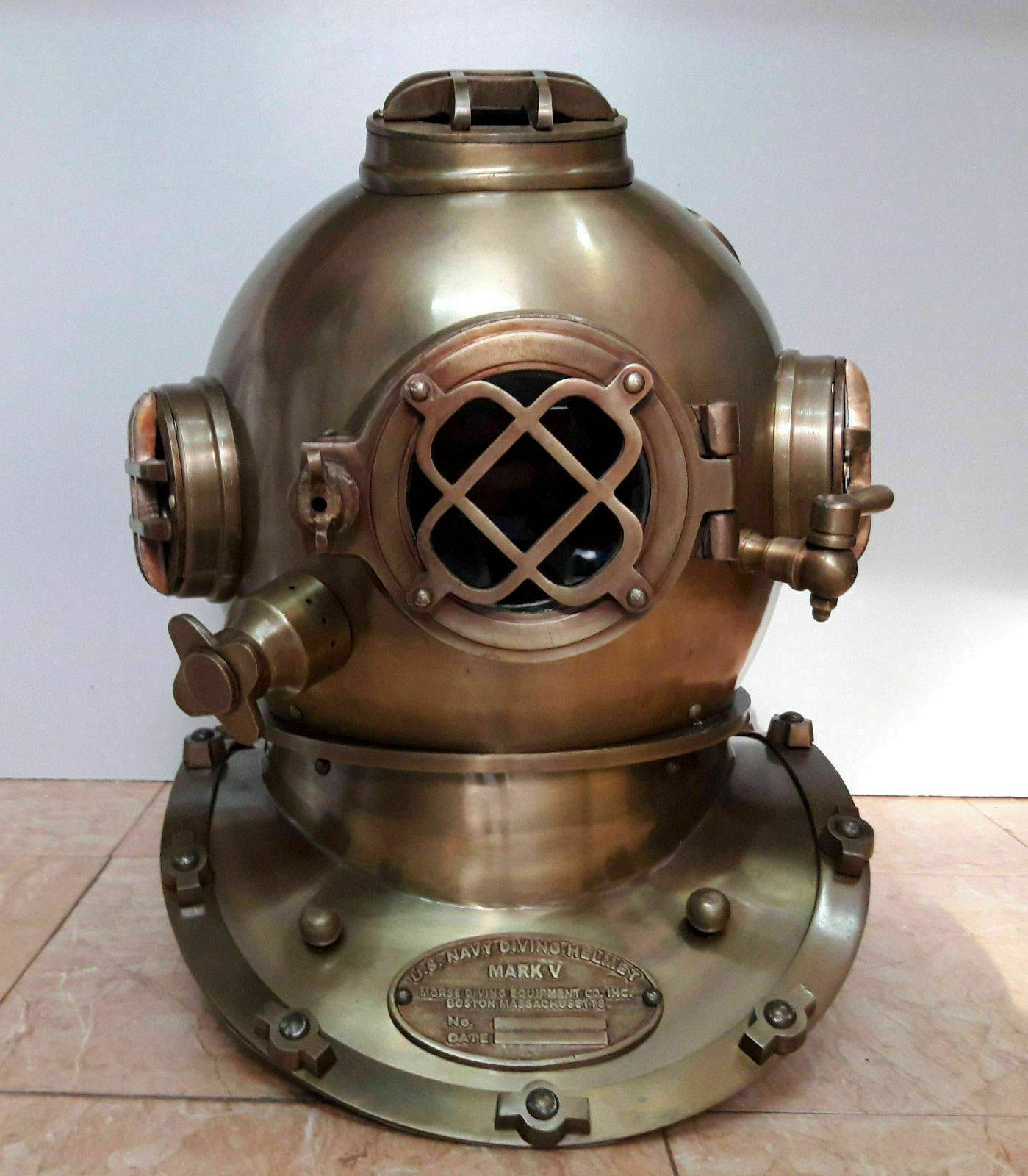 Antyczny kask do nurkowania z akwalungiem US Navy Mark V Divers 45 cm kask do nurkowania
