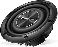 Pioneer TS-A2000LD2 8-Inch Shallow Mount Subwoofer - 700W Max, Deep Bass for Tight Car Spaces