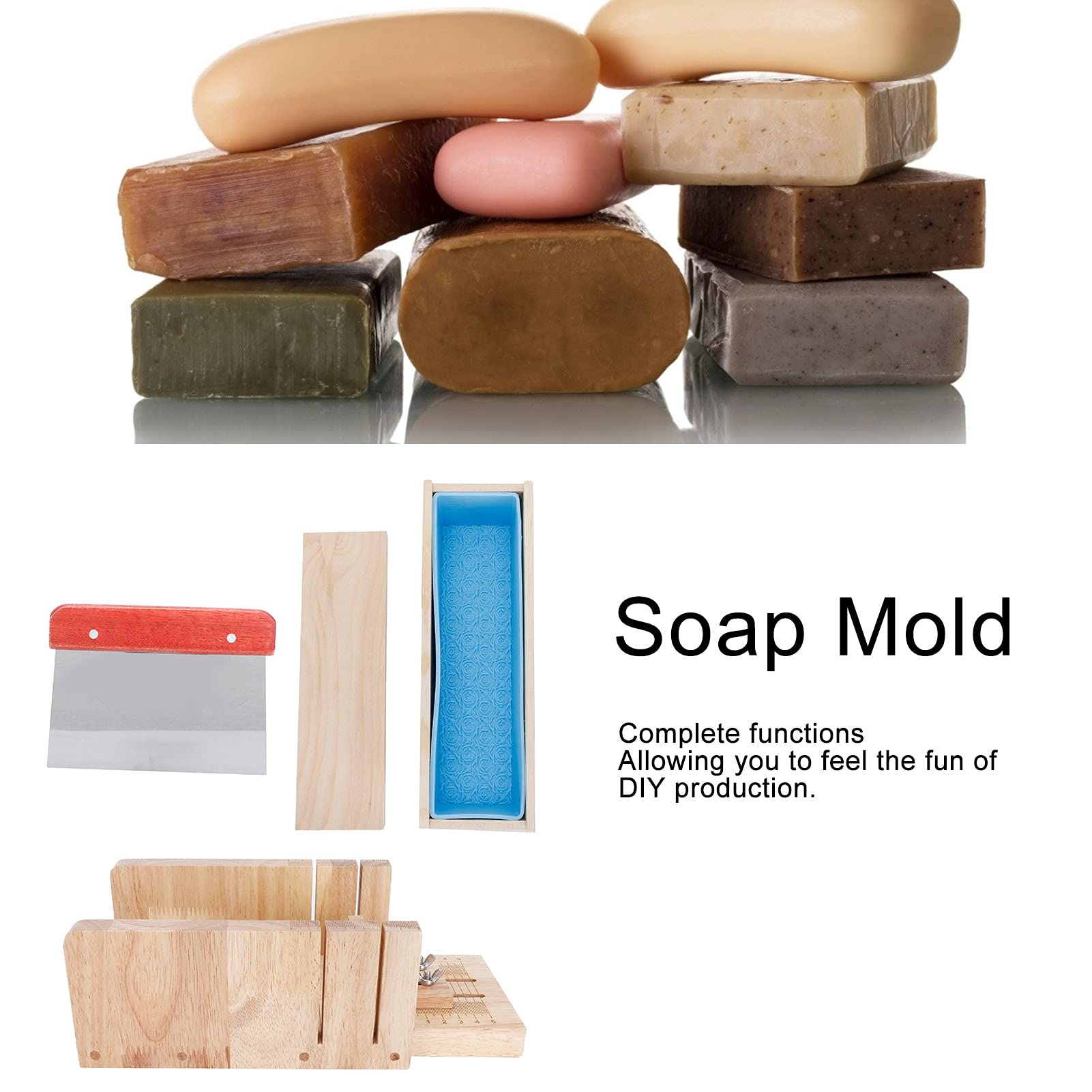Juego de moldes para jabón de 1000ml, cortador de pan y pastel, molde para pan, suministros de herramientas de corte para fabricación de jabón DIY