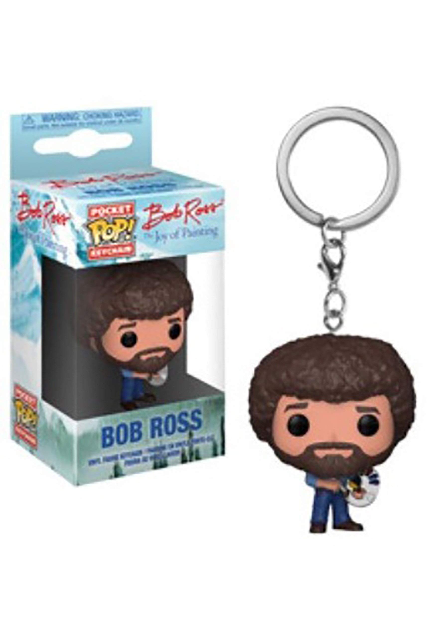 Funko 30302 Pocket POP Llavero Bob Ross Multi figura original de vinilo 2