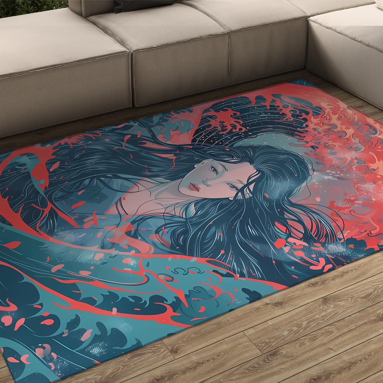 Tapis moderne abstrait grand salon 200x300cm chic et ultra mince Belle Dame