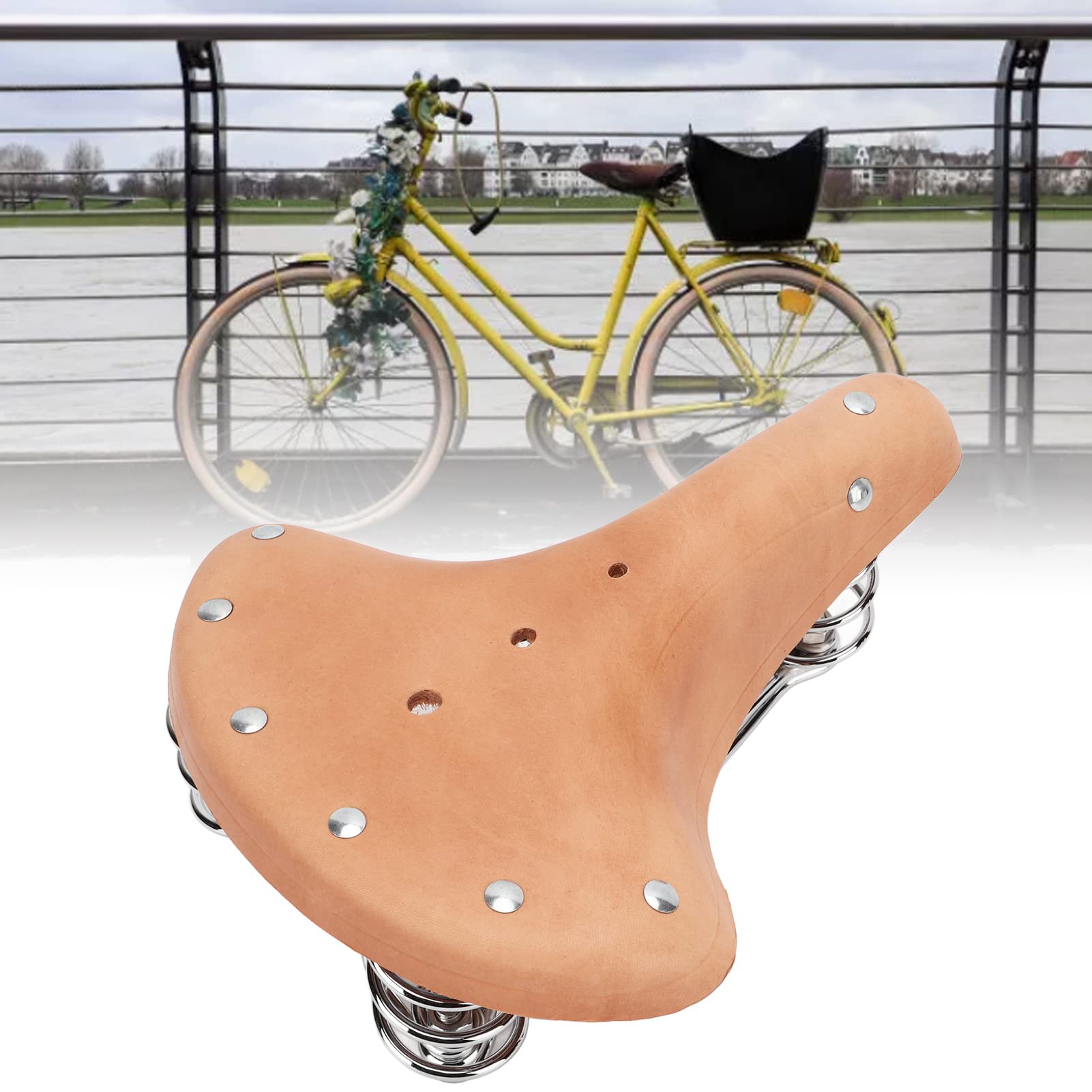 MAYT SADDLE 黒 サドル スプリング付き　1970年代丸石自転車の物 Amazon | ヴィンテージ クラシックスタイル 牛革 自転車 サドル レトロ