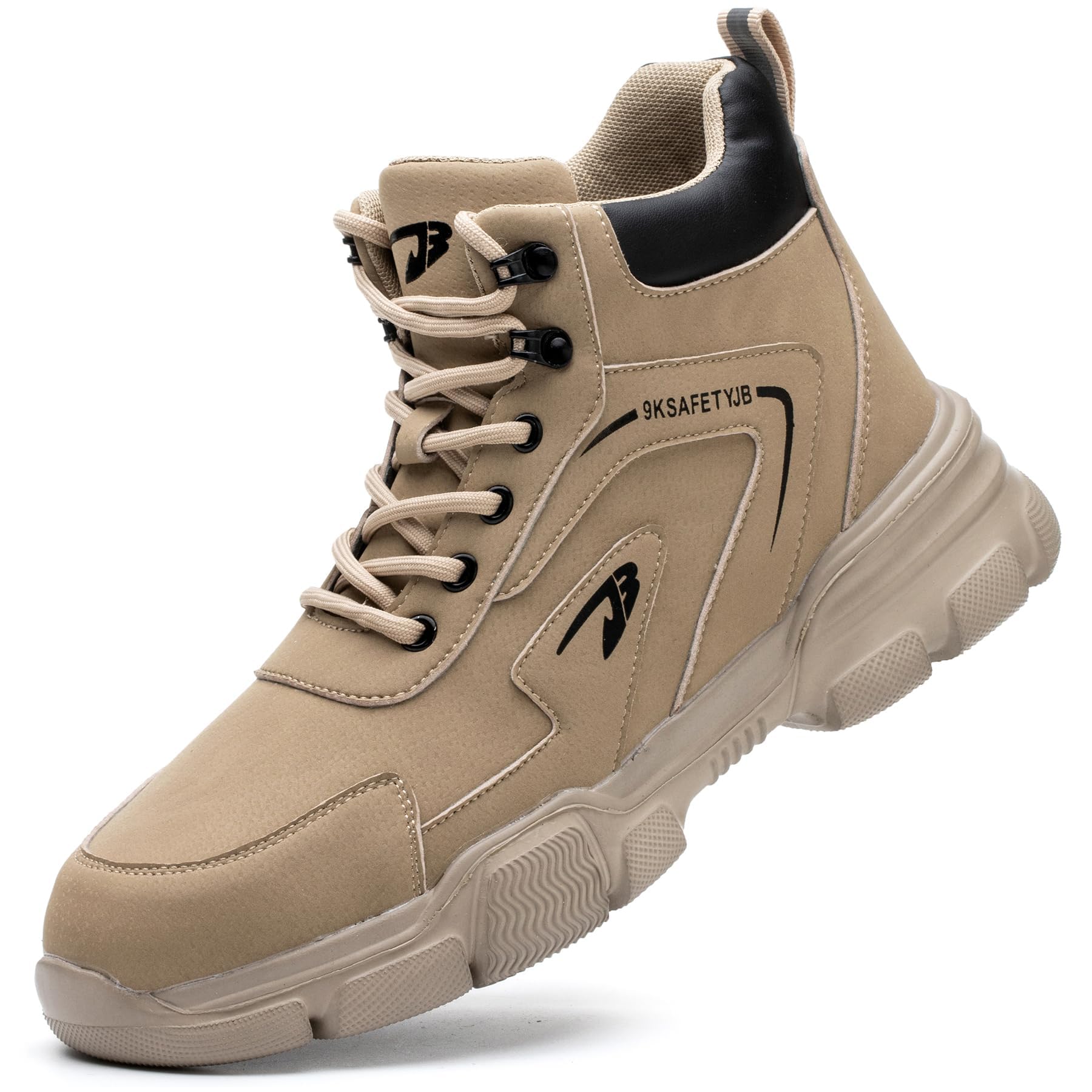 WOWSTICK Lightweight Work Safety Shoes Steel Toe Industry Construction Slip Resistant Sneakers