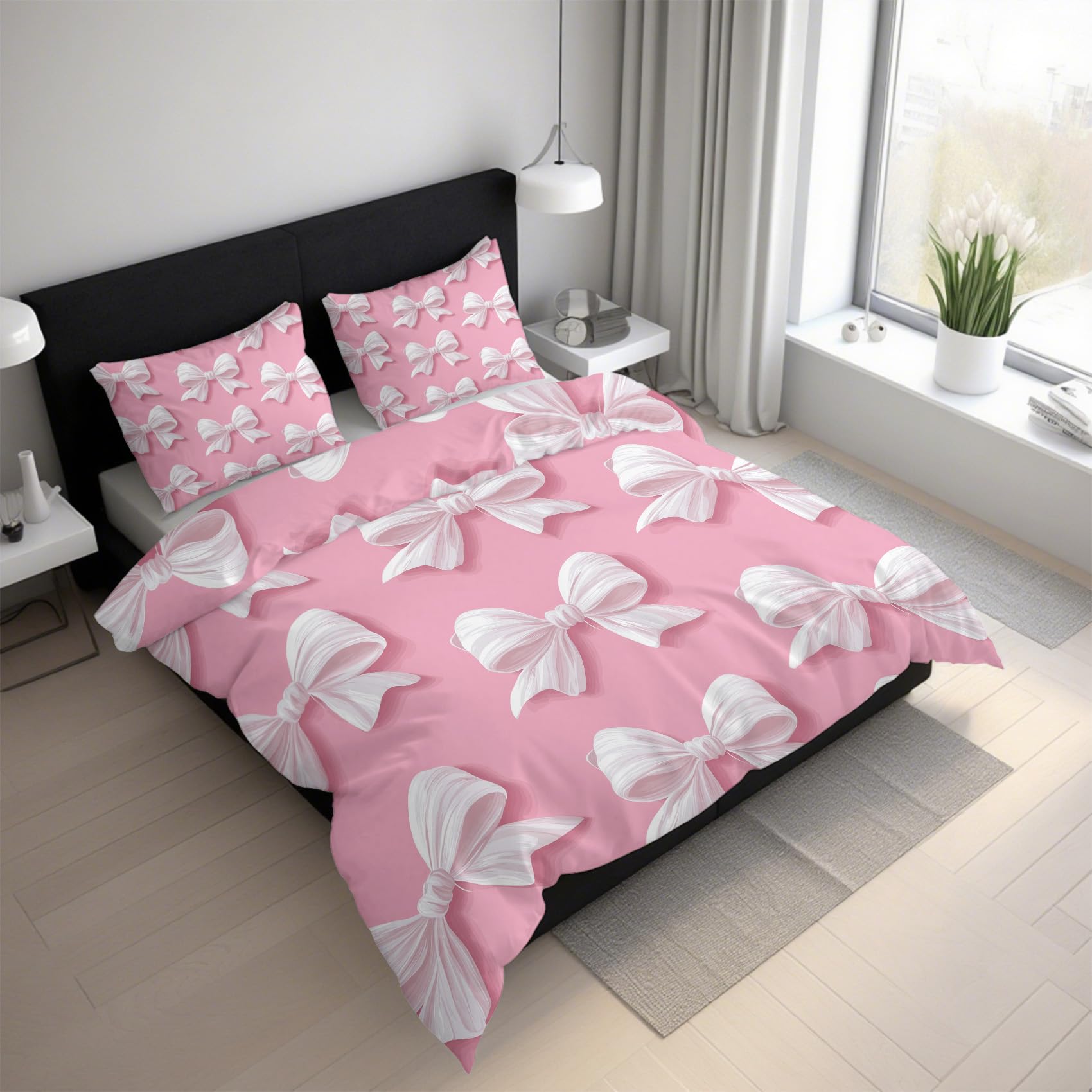 Housse de couette nœud papillon filles pour transformer une chambre d'adolescente