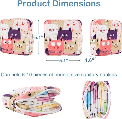 Miniatura 3 de Desing Wish Bolsa de almacenamiento de almohadillas sanitarias, bolsa portátil para el período para adolescentesservilletas sanitariastampones