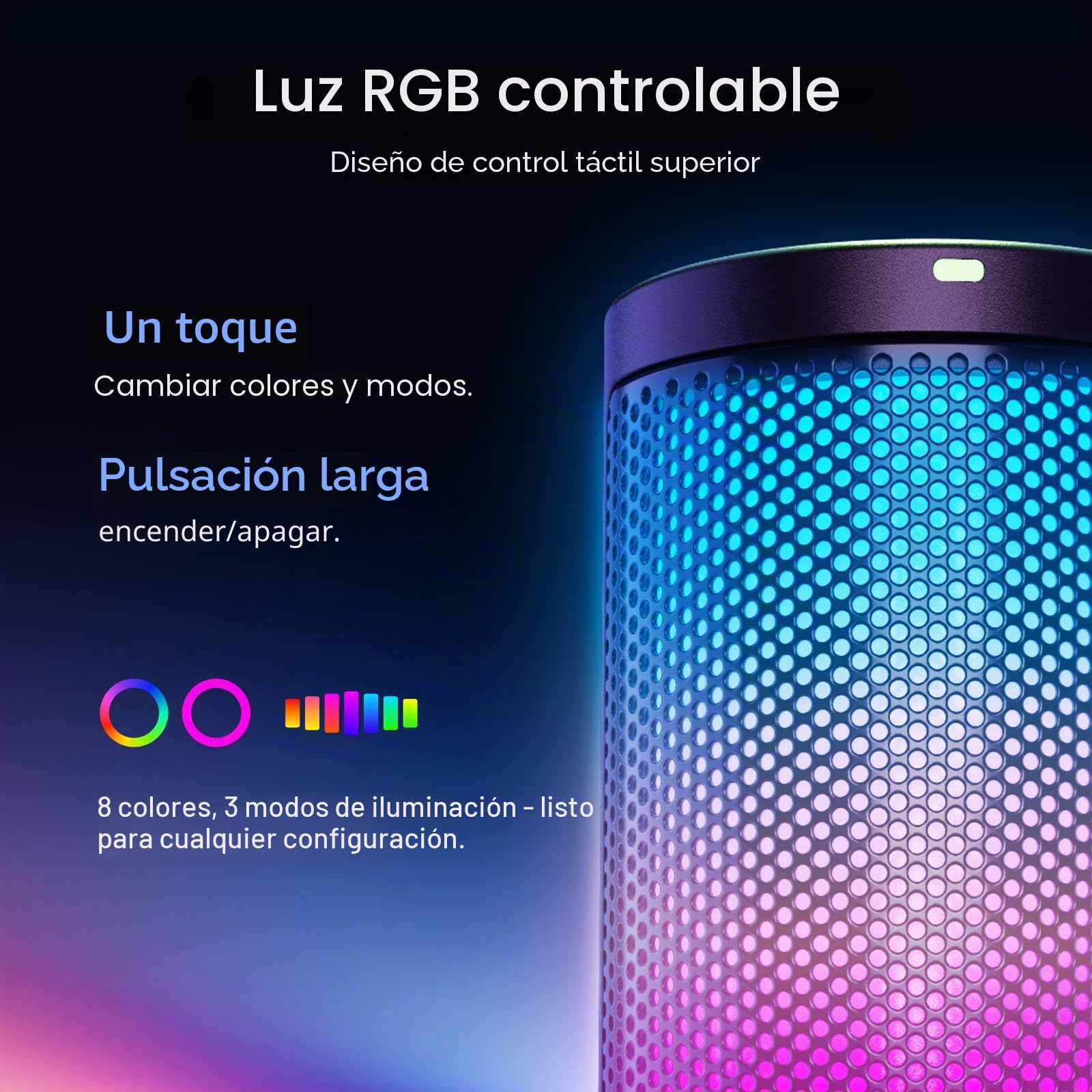 MAONO Microfono Gaming, USB Micrófono Condensador con Cancelación de Ruido para Streaming Podcast Studio, Compatible con PS5/PS4/Mac con Luces RGB Controlables, Botón de Silencio, Control de Ganancia