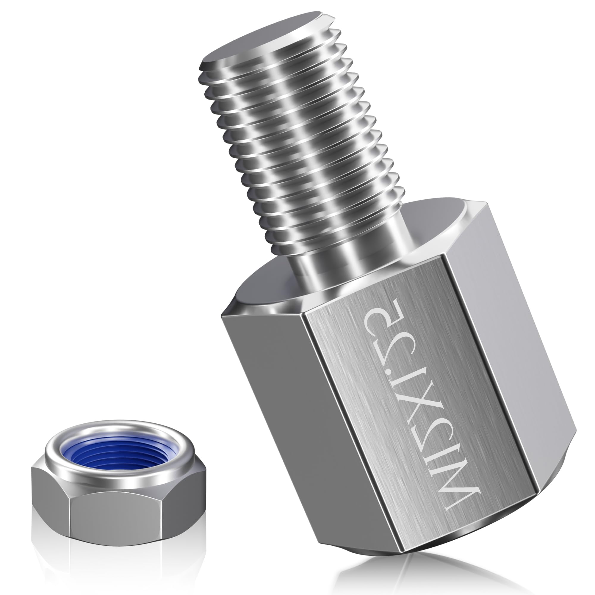 NICEDACK Fahrrad Achsadapter für Achsgewindegröße M12 x 1,25 Steckachse, Fahrrad-Steckachsenadapter, Anhänger Kupplungs Adapter Geeignet für Fahrradachsen mit 12mm Durchmesser und 1,25 Teilung