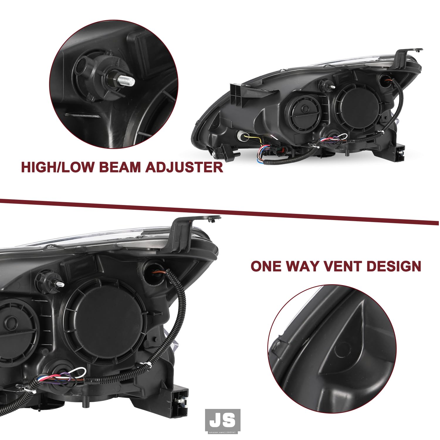 JSBOYAT Headlight Assembly Compatible with 2013 2014 2015 Sentra