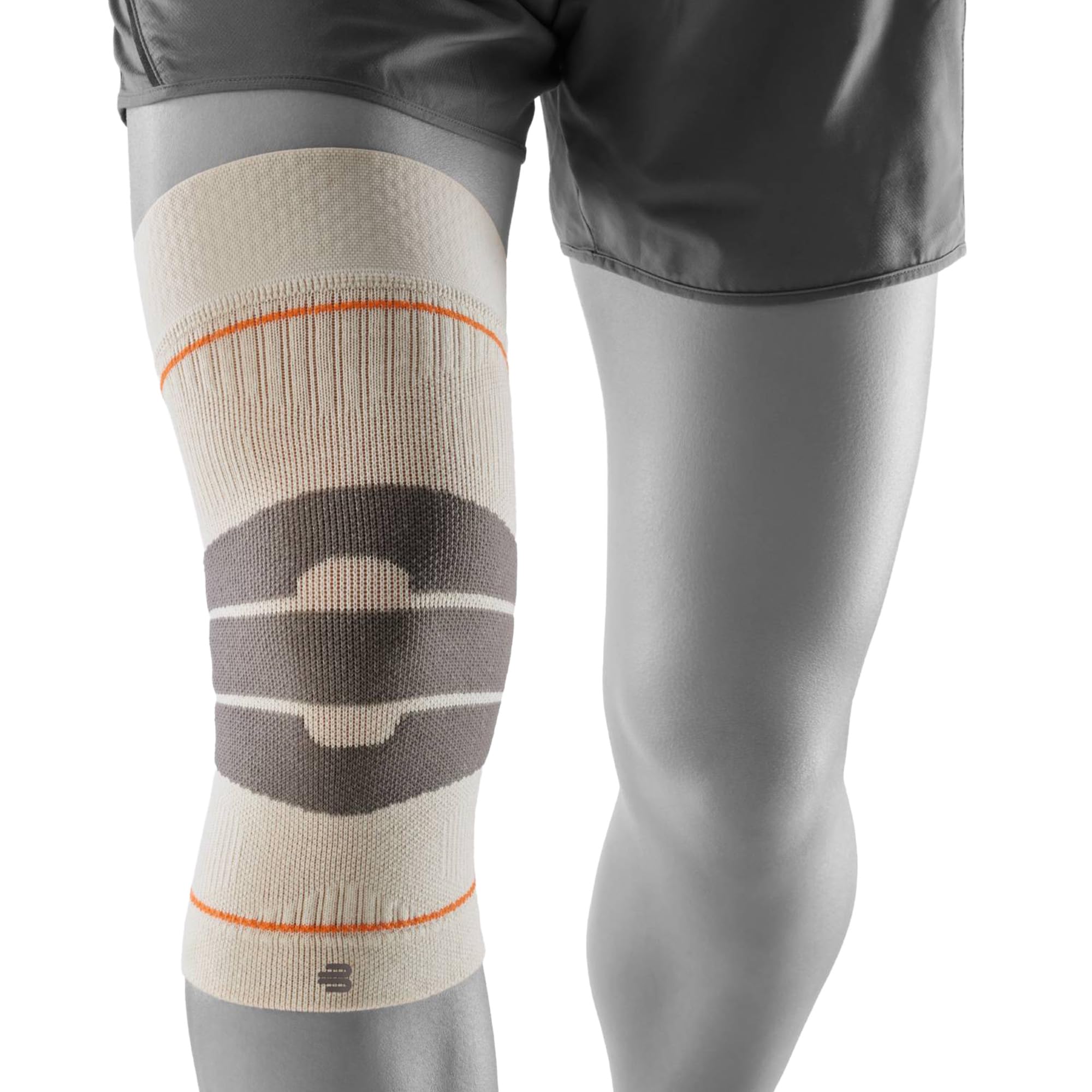 BAUERFEIND Ginocchiera per escursionismo "Outdoor Compression Knee Support", 1 ginocchiera unisex per attrezzatura da trekking, indossabile a destra e a sinistra, fascia da escursionismo con lana