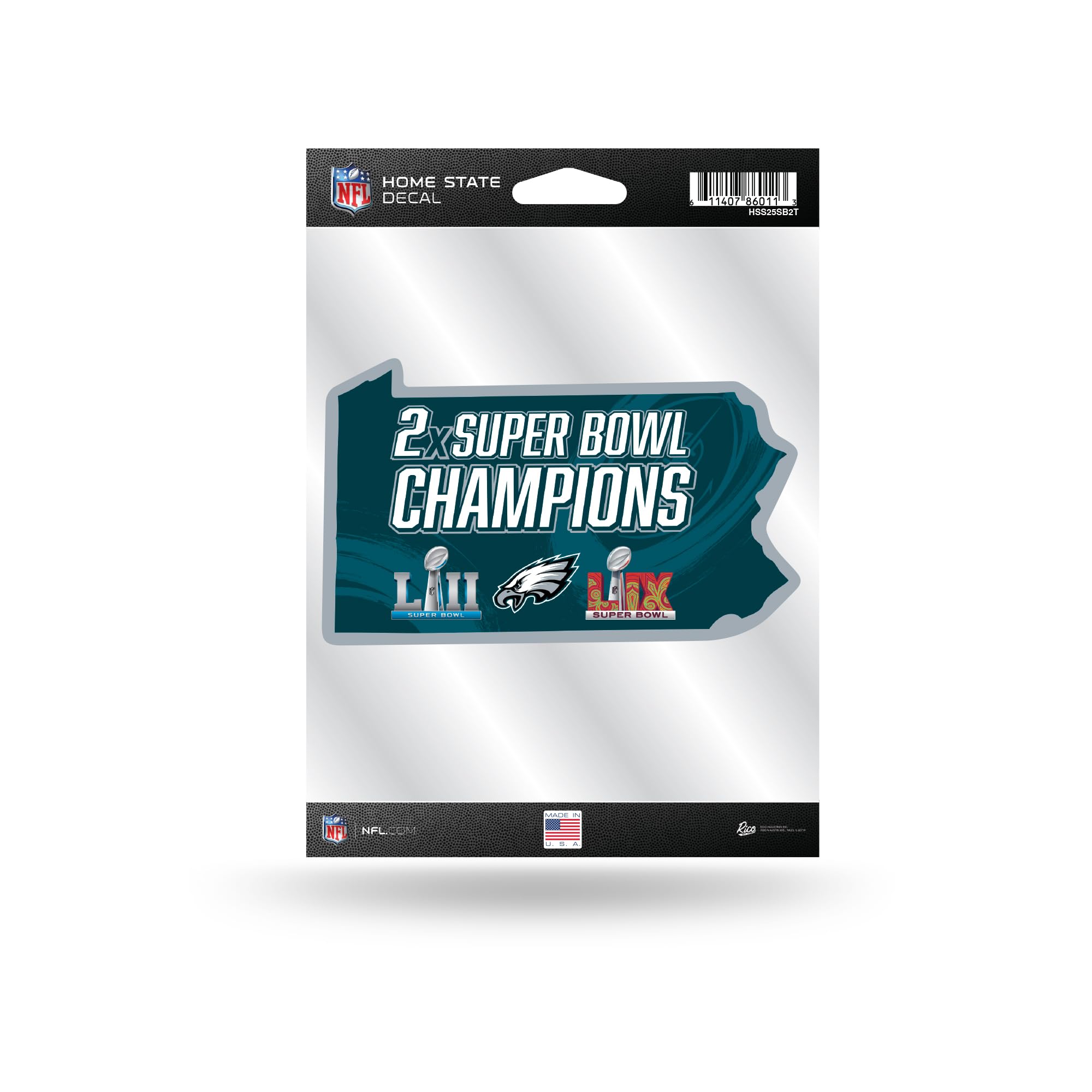 NFL Rico Industries Home State Sticker 5" x 7" Home State Decal