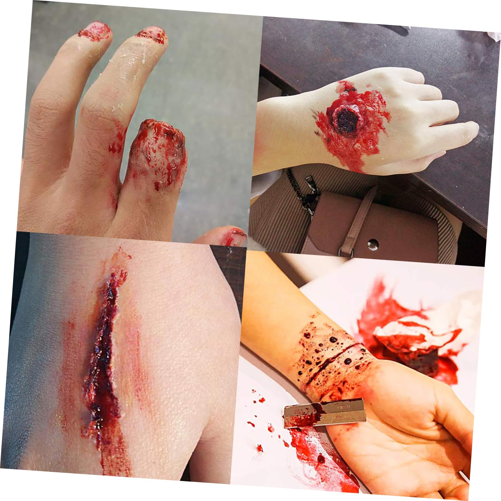 Beaupretty 2juegos Kit De Maquillaje De Cera para Heridas Falsas y Cicatrices De Efectos Especiales para Halloween para Fiestas Temáticas y Cosplay Herramientas De Maquillaje Profesional