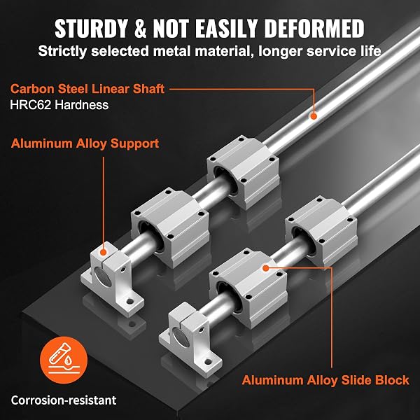 VEVOR VEVOR Linear Rail Slide SFC20-1000mm 2 PCS 39.4 in/1000mm SFC20 Guide Rails 4 PCS SC20 Slide Blocks 4 PCS Rail Supports Linear Rails and Bearings Kit for Automated Machines CNC DIY Project in use