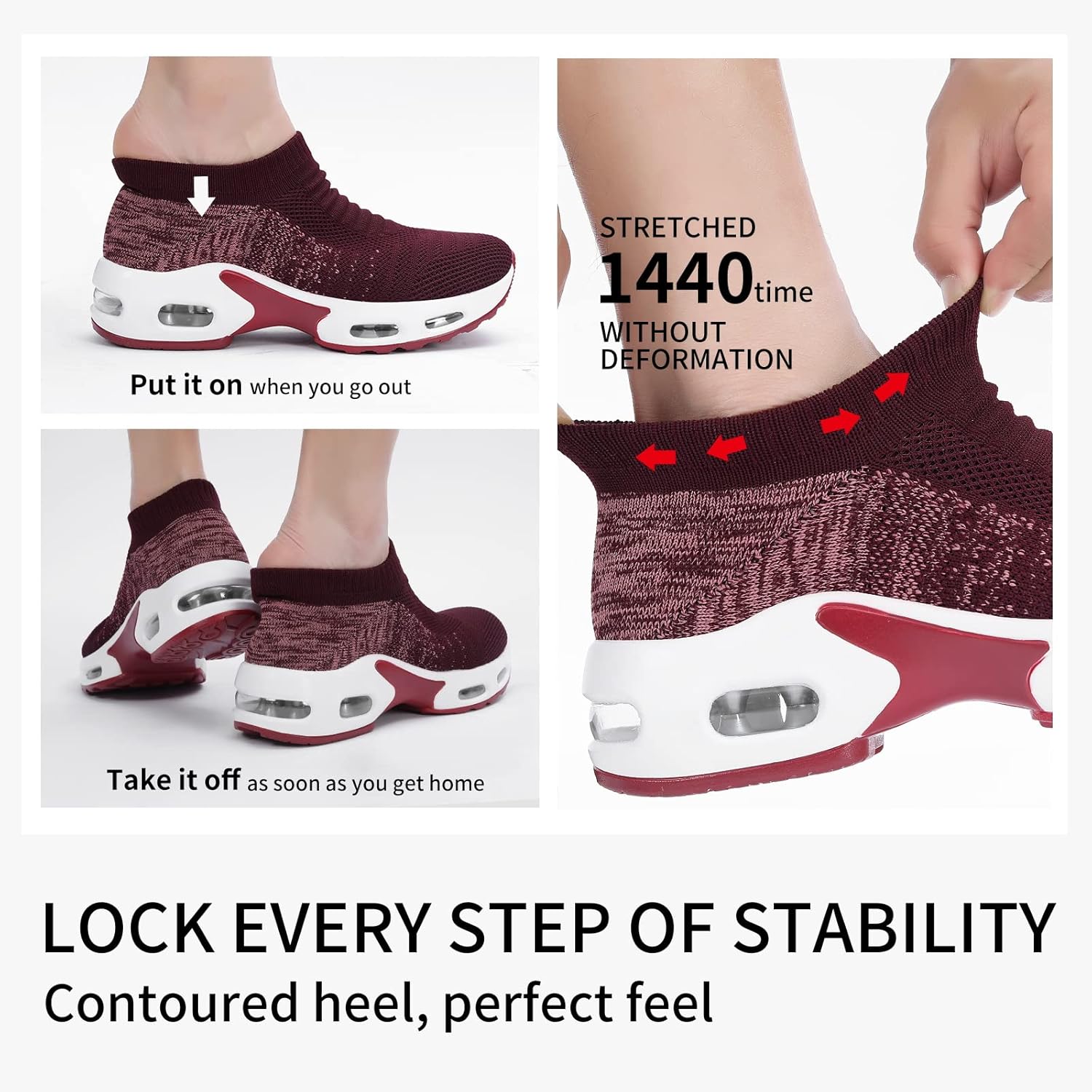 MRIP Women Walking Shoes Mesh Sneakers for Shoes for Slip on Sock Sneakers Women Nurse Loafers Light Weight Air Cushion Running Work Shoes - Image 5