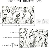 Vista 58 de Placa de pared dúplex de receptáculo de dispositivo de 1 gang de madera envejecida blanca gris con veta de tablón, cubierta de enchufe eléctrico