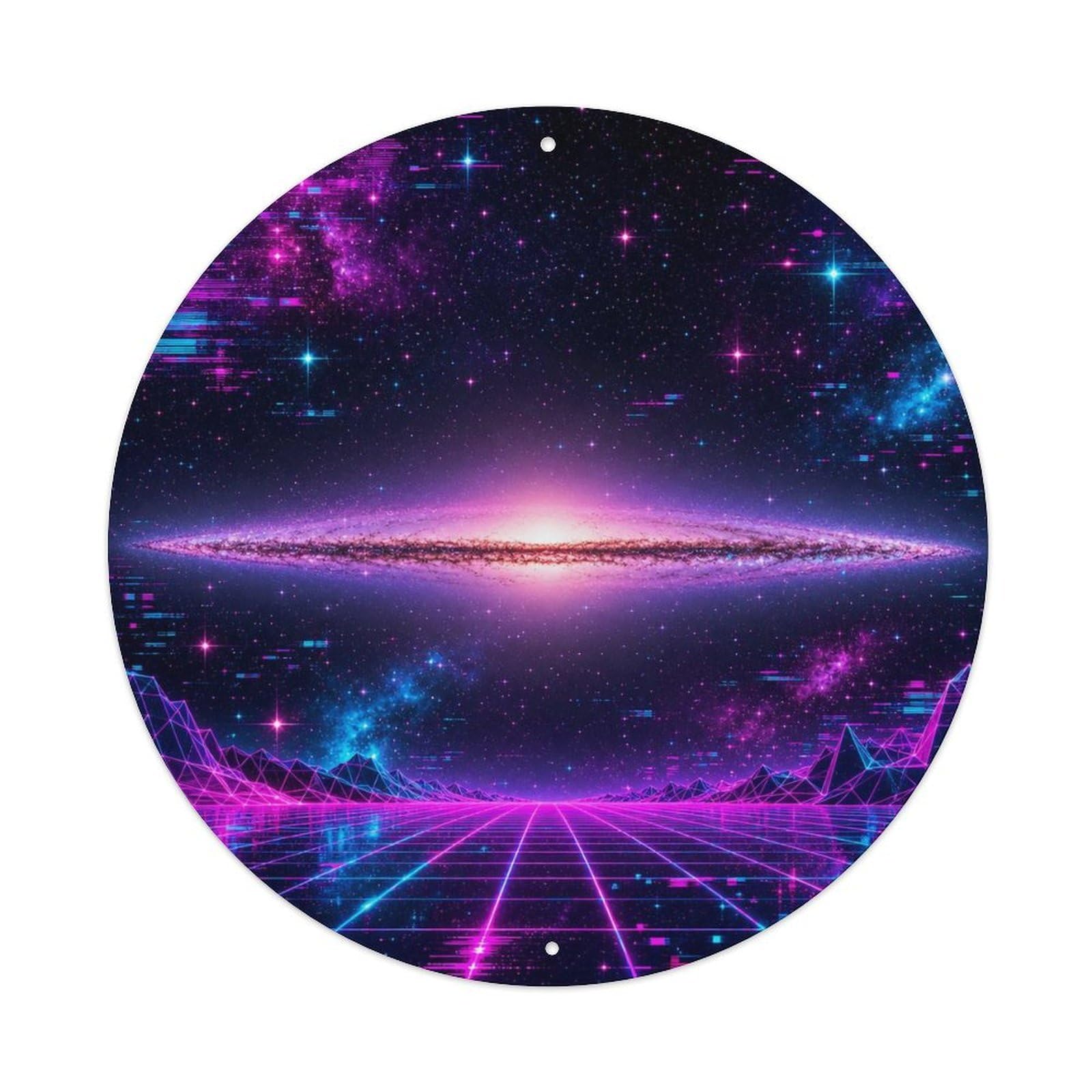 Odgynaw 8X8inch(20X20cm) Starry Sky Needle Galaxy Astral Glow Space Stellar Metal Tin Sign