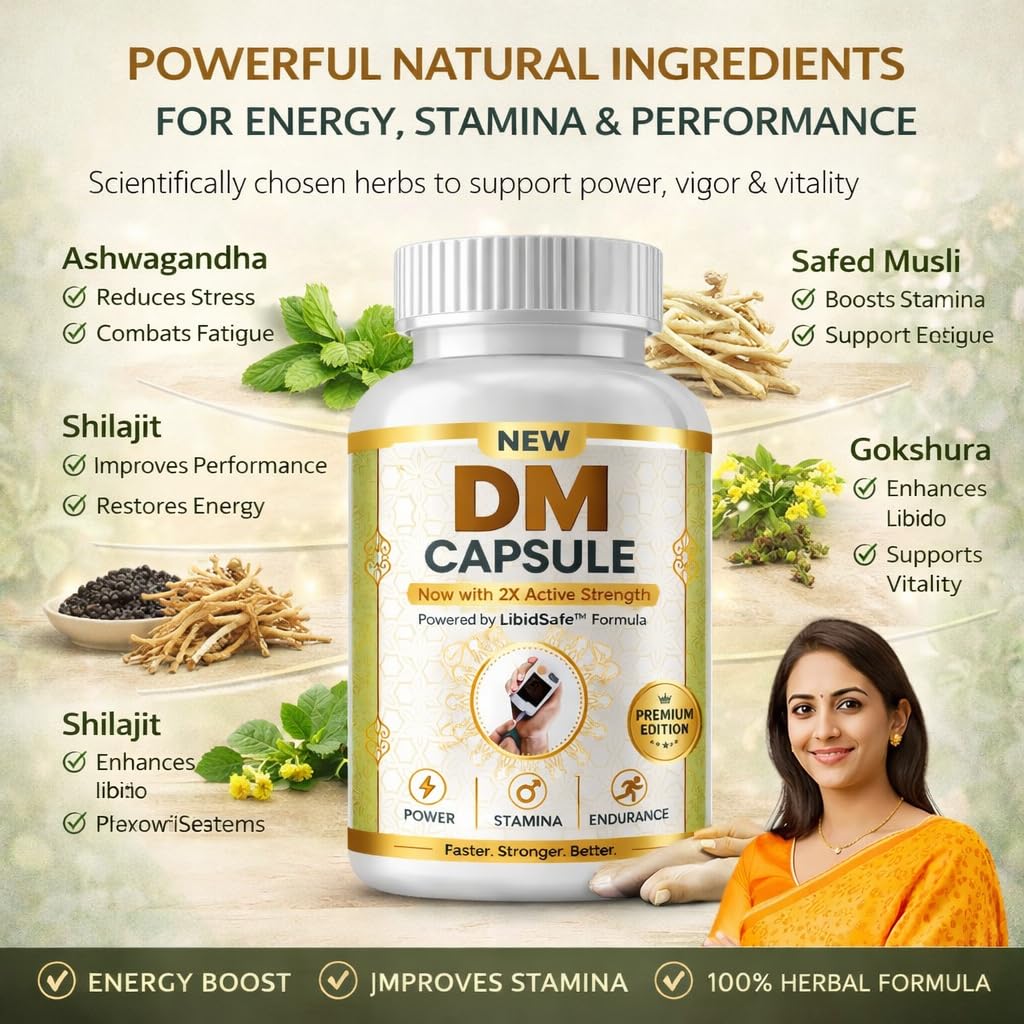 DM Capsules | Ayurvedic Diabetes Care Supplement | Supports Blood Sugar Control, Metabolism & Daily Wellness — Amazon image 2