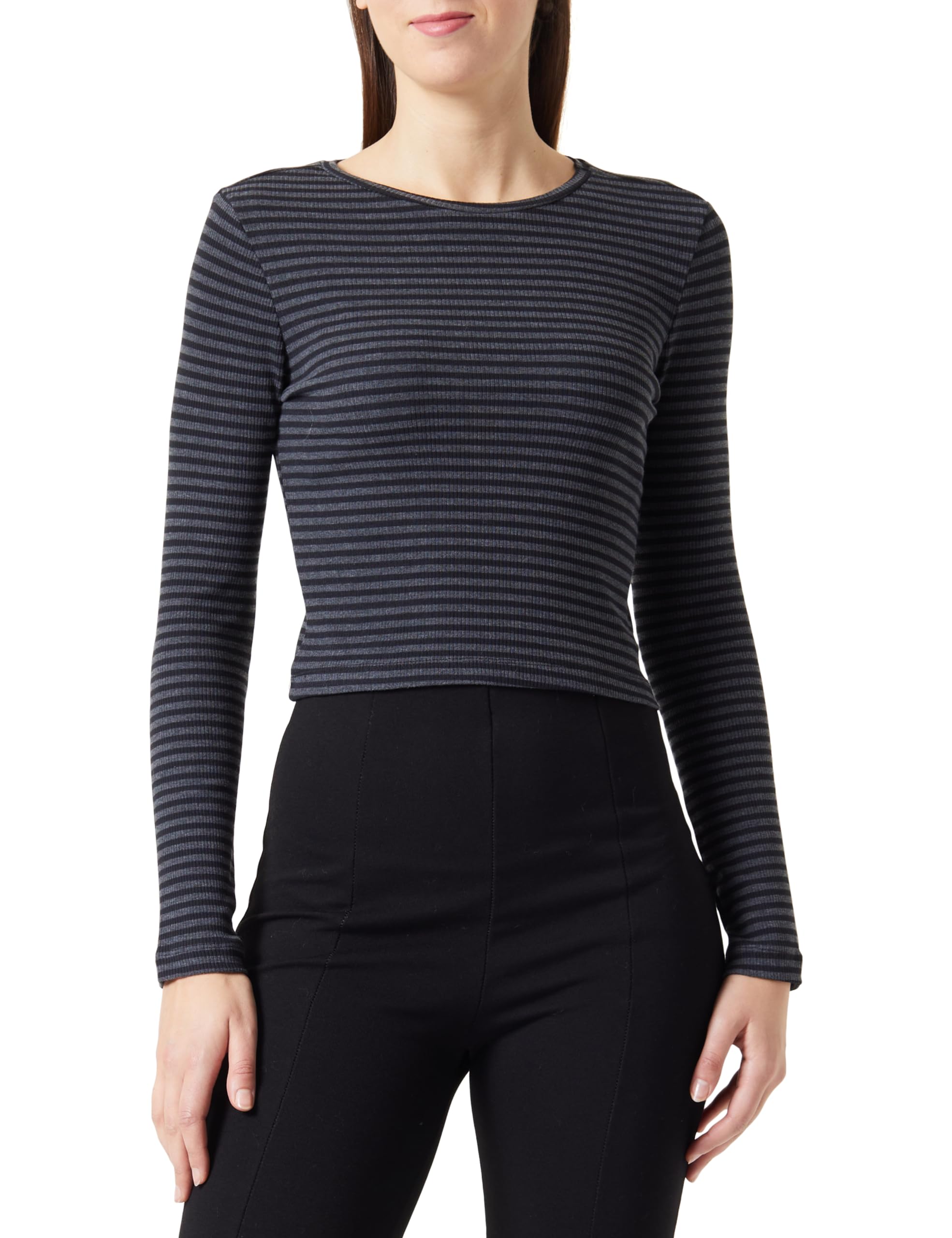 Trendyol Damen GESTREIFT Lange Ärmel Schlank Die Bluse