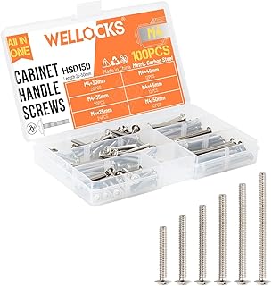 25 White Kitchen Ideas For a Clean and Elegant Space 97 WELLOCKS Cabinet Pulls Knobs Screws M4 25-50mm 100 PCS Assortment Machin...