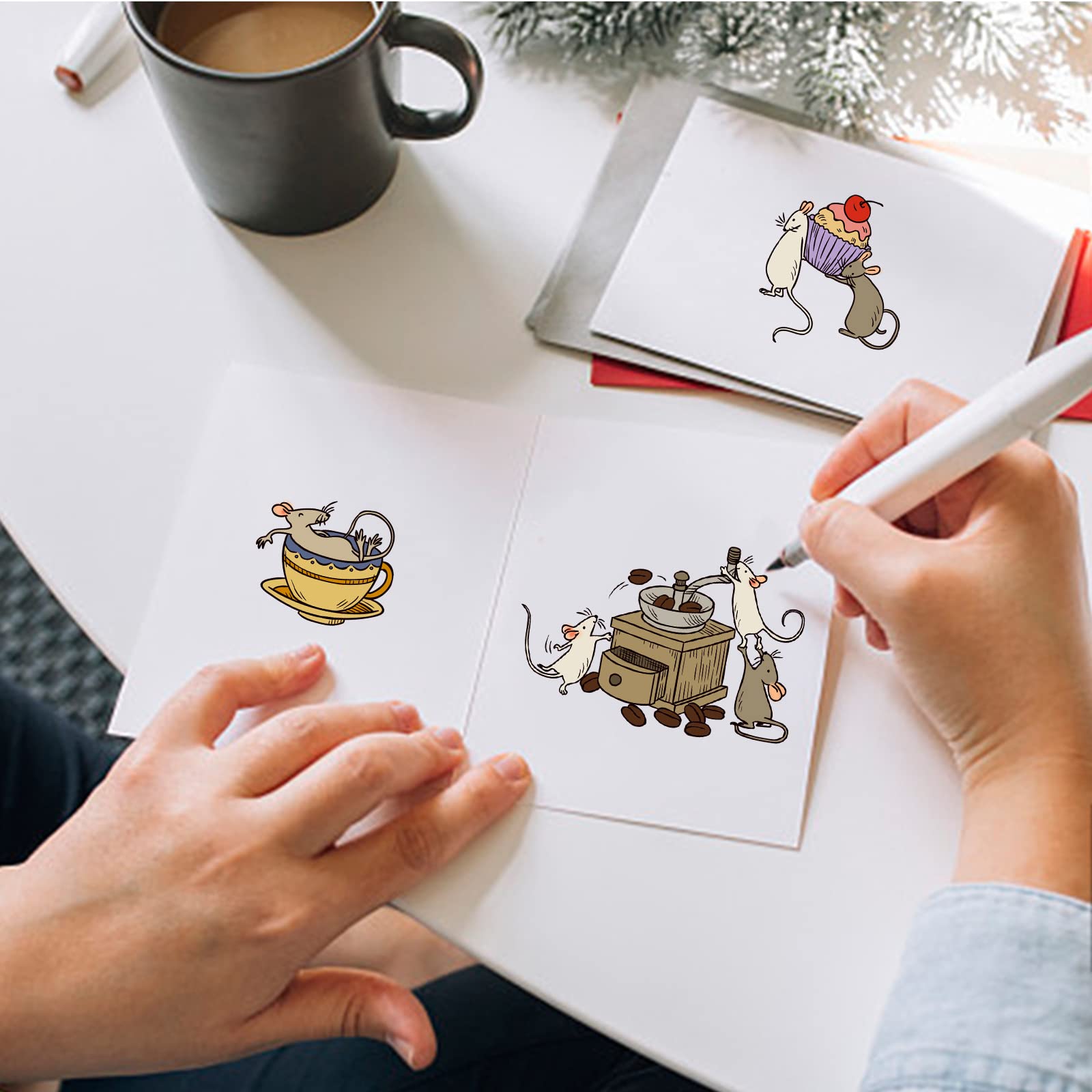 GLOBLELAND Tampons Transparents à Café Pour Scrapbooking