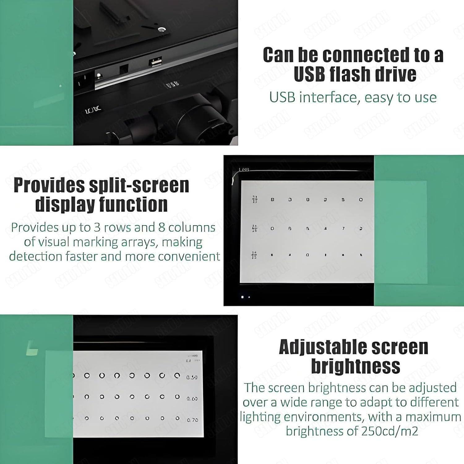 Digitale Sehtafel (18,5"/21,5"/23"), Sehtestgerät mit LCD-Bildschirm und Fernbedienung für Augenuntersuchungen(21.5in)