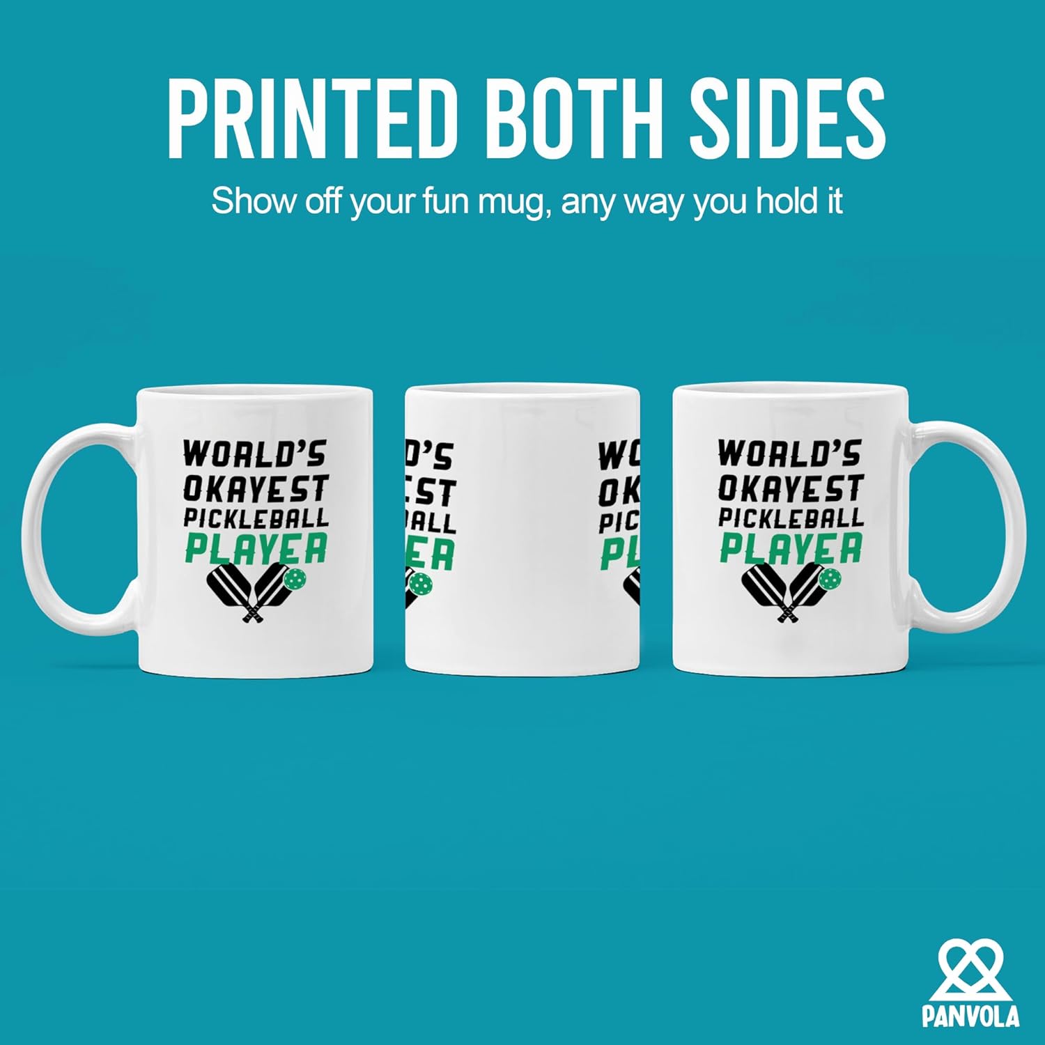 World’s Okayest Pickleball Player Pickleball Gifts Sports Player Dad Mom Uncle Aunt Boyfriend Girlfriend Coach Gifts Novelty Drinkware Ceramic Mug 11 oz White - Image 3