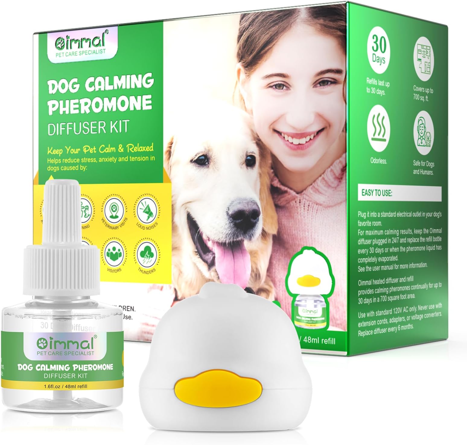 SDJUFEI Calming Diffuser for Dogs, 1 Pack Pheromones