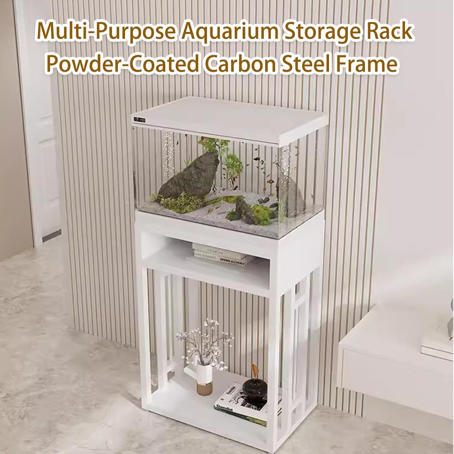 Aquarium Stand Cabinet, Heavy-Duty Multi-Tiered Base for Living Room and Balcony