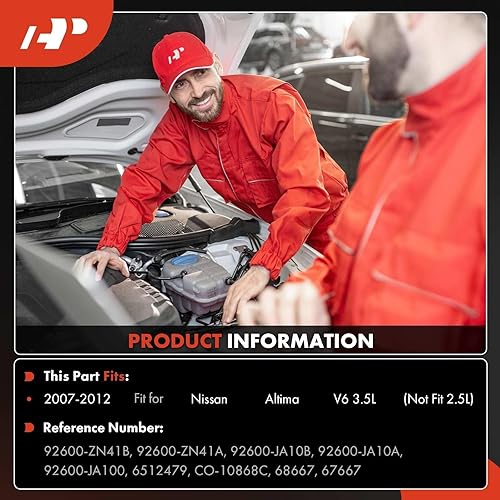 Miniatura 2 de A-Premium Compresor de A/C con embrague, compatible con 68667, 92600-JA100, compatible con Nissan Altima 2007-2012 3.5L (no compatible con 2.5