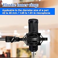 Vista 5 de Soporte de micrófono para micrófono, soporte de micrófono, condensador, antivibración, soporte universal para micrófonos para soporte de micrófonos