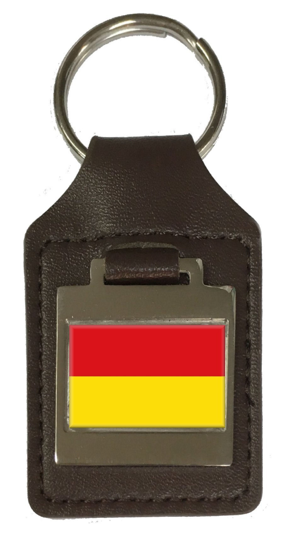 Schlüsselanhänger aus Leder mit Gravur Paderborn City Deutschland Flagge