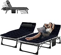 Vista 21 de ABORON Sillón 4 en 1 con agujeros para la cara y los brazos para bronceado, reclinable plegable de alta resistencia de 440 libras con cojín