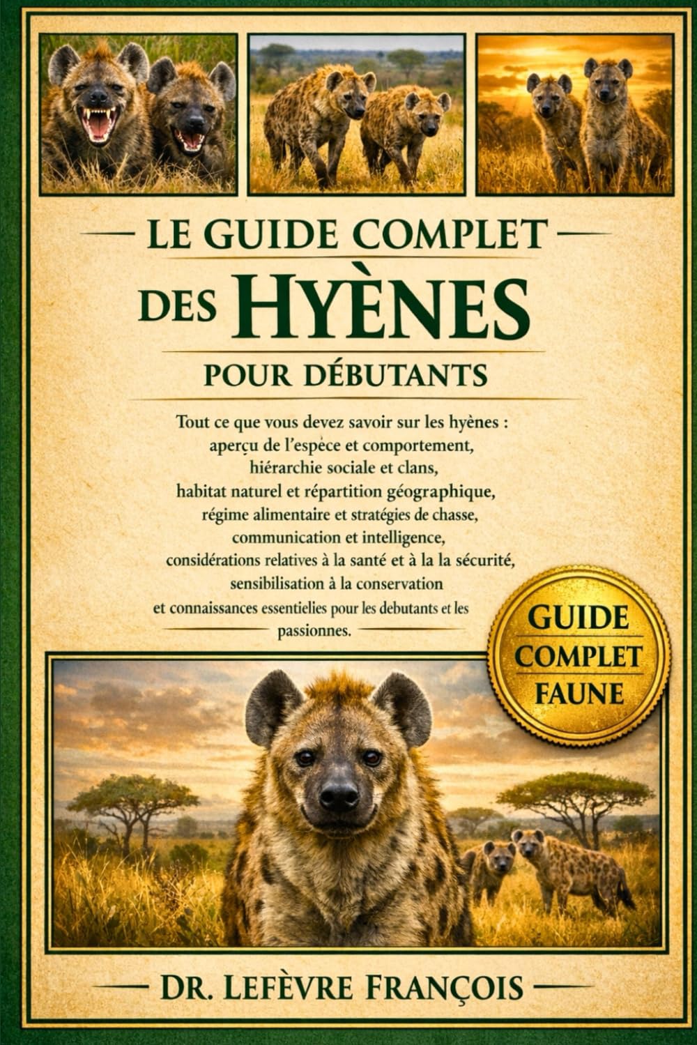 LE GUIDE COMPLET DES HYÈNES POUR DÉBUTANTS: Tout ce que vous devez savoir sur les hyènes : aperçu de l’espèce et comportement, ... pour les débutants et les passionnés.