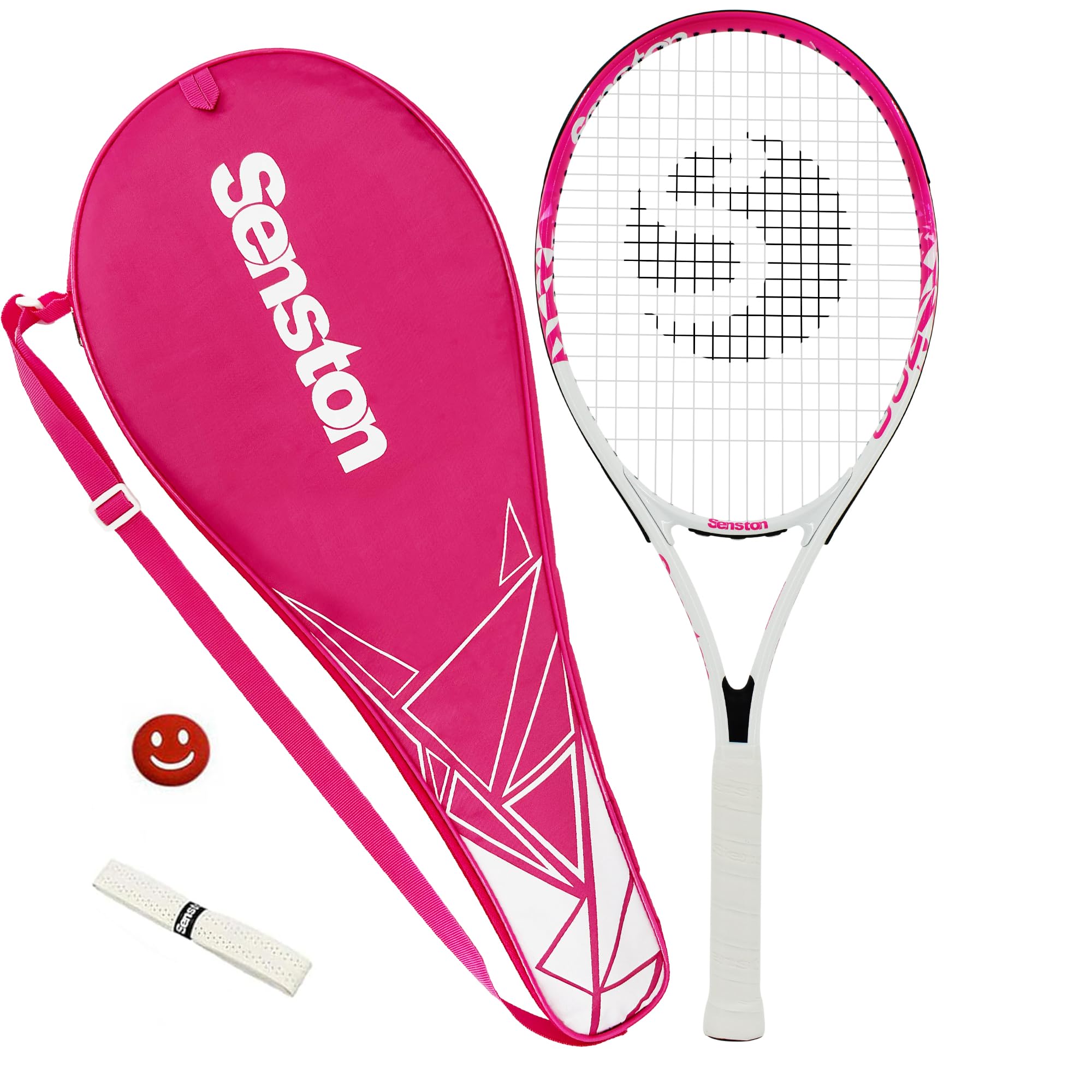 Senston 27 inch Tennis Racket Professional Tennis Racquet,Good Control Grip,Strung with Cover,Tennis Overgrip, Vibration Damper