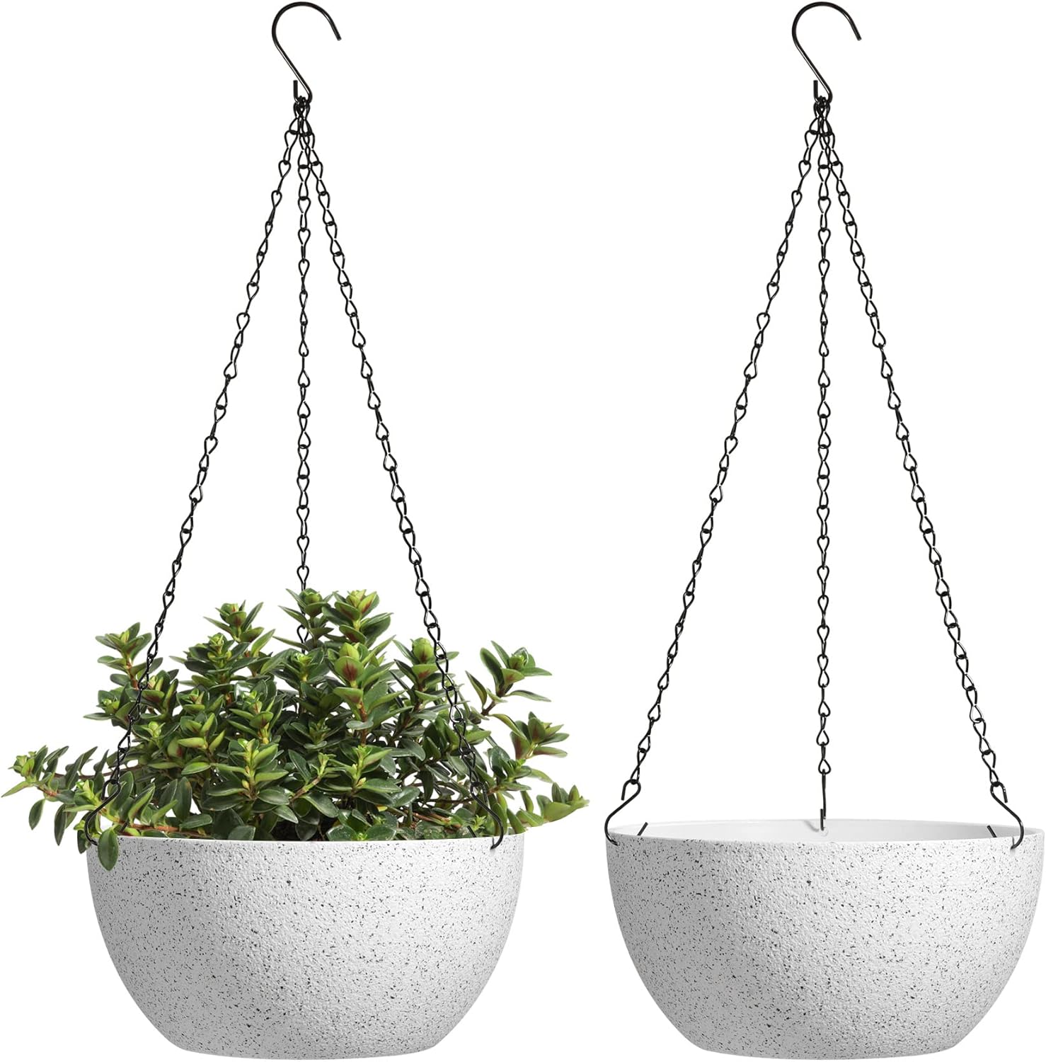 T4U 10 Inch Hanging Planters for Indoor Outdoor Plants 2