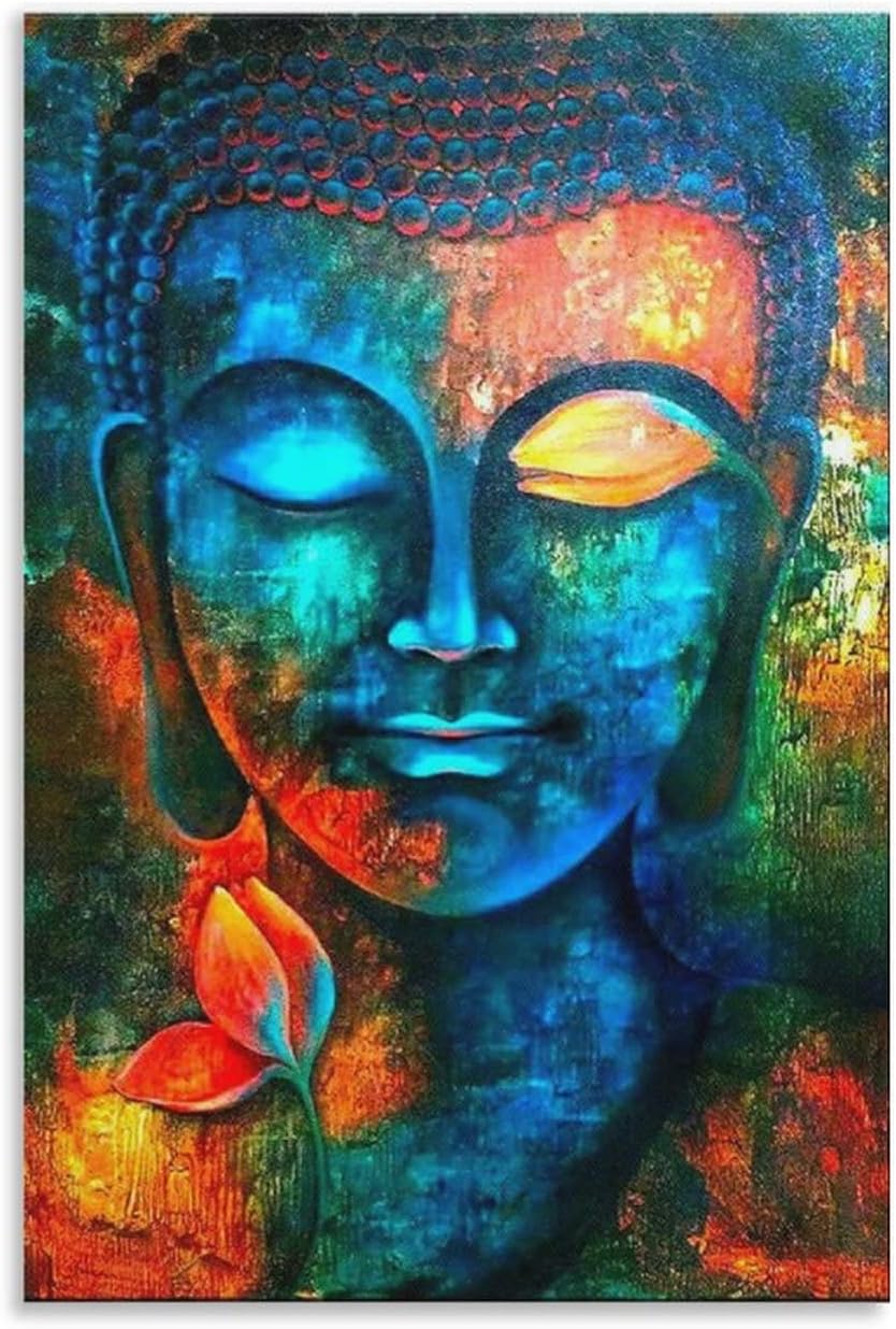 Buy Canvas Print Wall Buddha Abstract Art Oil Paintings Art Abstract Artwork Print For Kitchen Bedroom Bathroom Home Decor Unframe 08X12Inch(20X30Cm) Online In Indonesia. B09Kc41Mzk