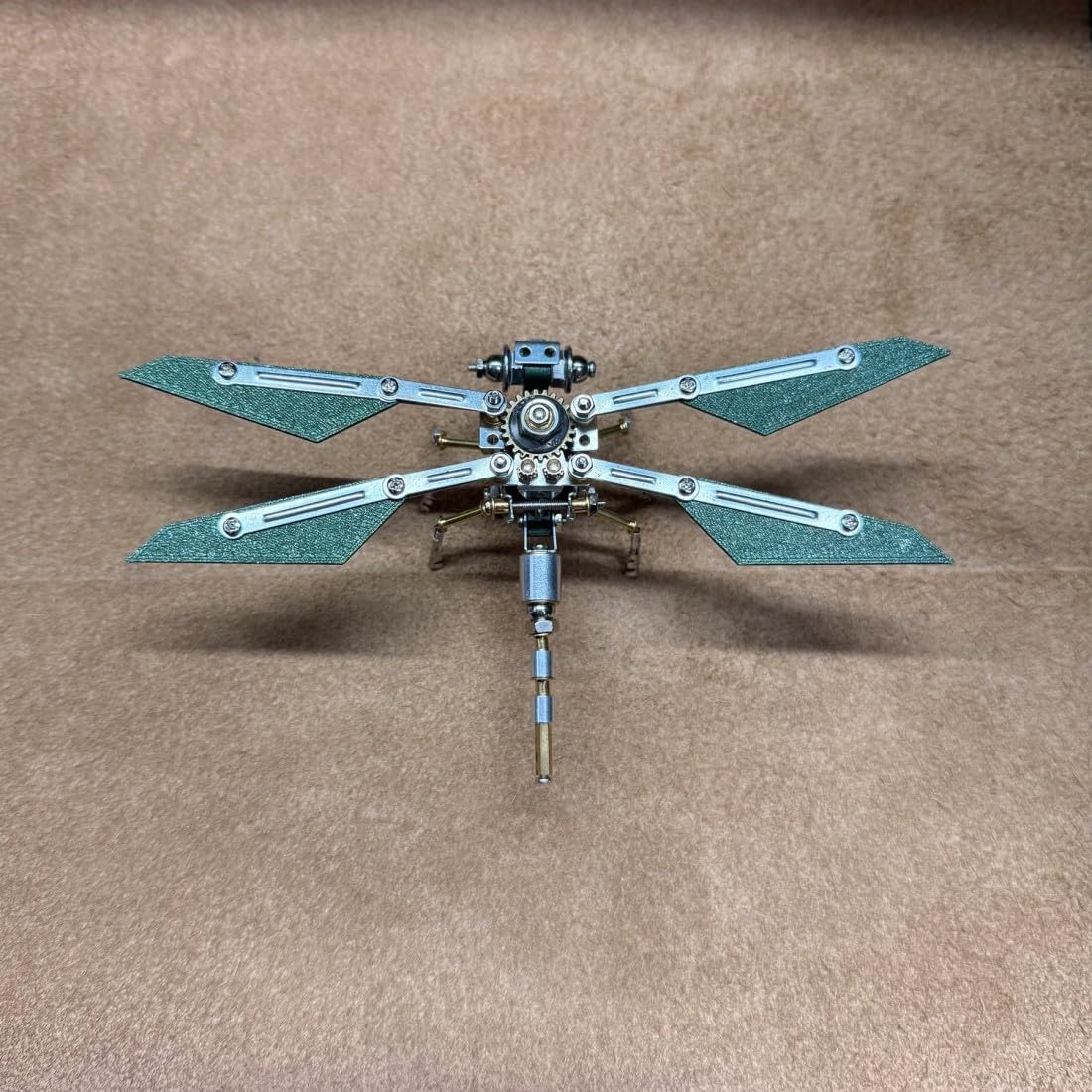126PCS Fengyi Cruiser B 3D Metal Dragonfly Model Kit, Steampunk Mechanical Insect DIY Assembly, Creative Desk Display Collectible Sculpture for Adults