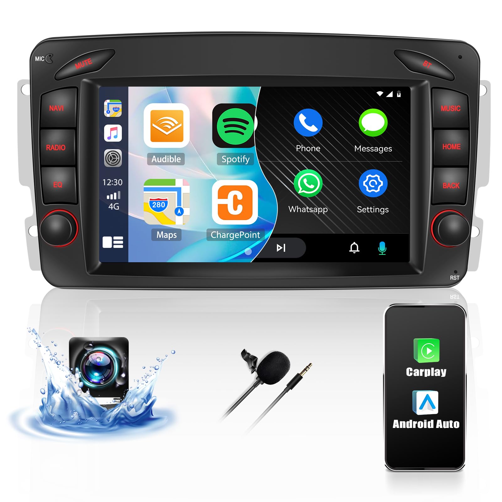 12,3& ANDROID 14 8-Kern 128GB GPS Autoradio Nav Produktbild-Vorschau 3