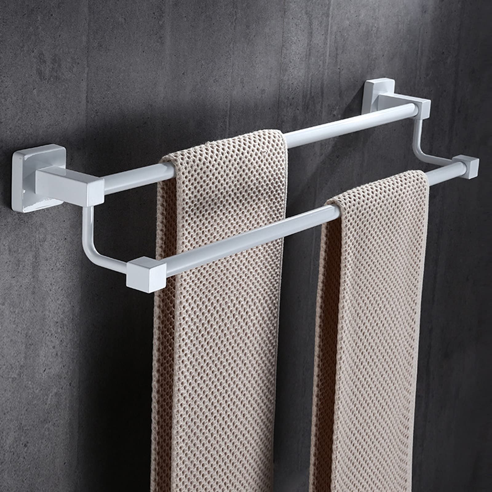 LYGXWJFC Toallero Toallero Doble, Montado en la Pared, Toallero de Aluminio, Toallero para baño, Resistente, /60 cm