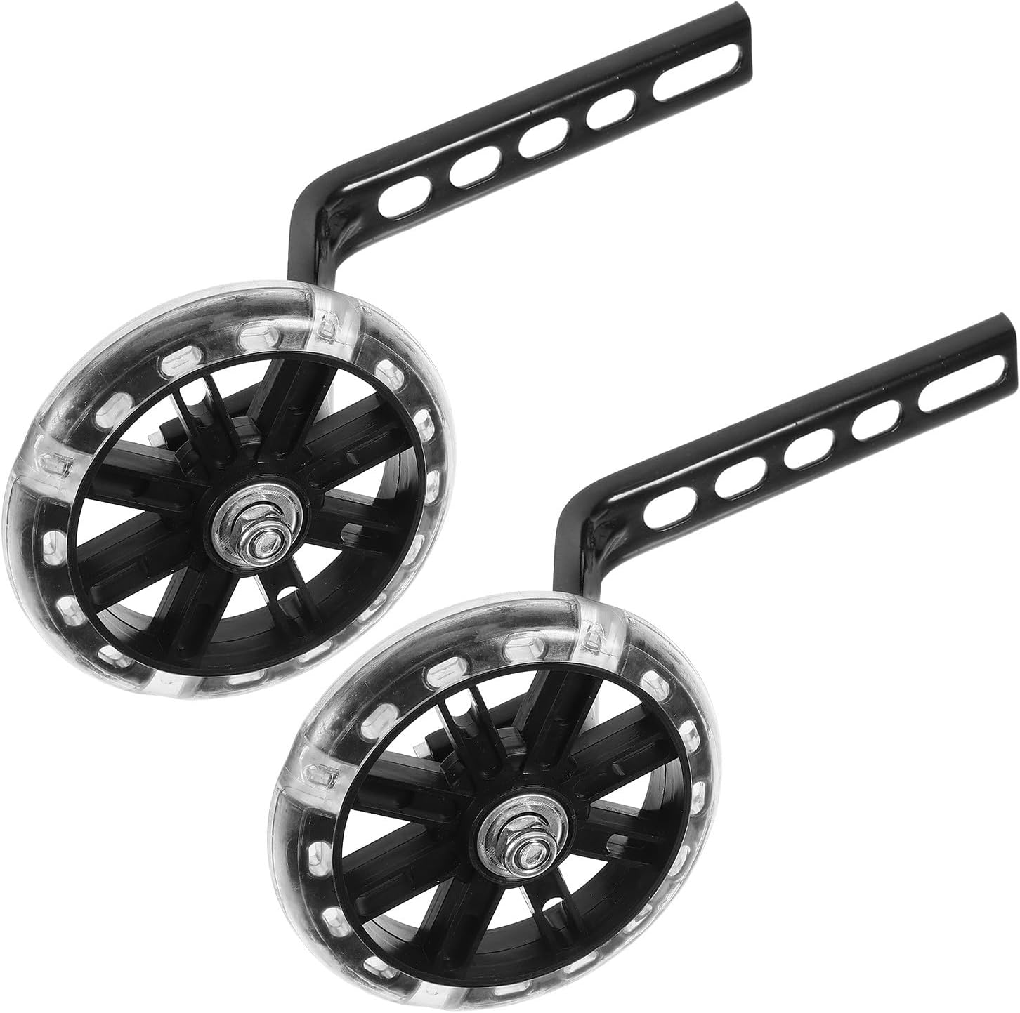 Alipis Training Wheels for Bikes 2pcs Adjustable Durable Balance Bike Wheels with Flash Suitable for Bicycle Accessories