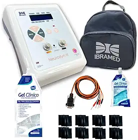 Kit Neurodyn III TENS, FES e Burst Ibramed Com Eletrodos e Gel