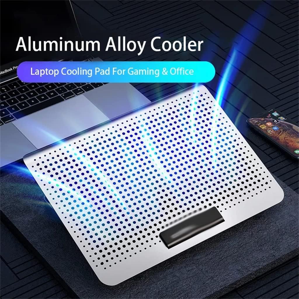 Laptop Cooler Silent Fan Cooling Pad Adjustable Rechargeable for