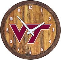 Vista 498 de The Fan-Brand NCAA Oklahoma Sooners: Faux Barrel Top Wall Clock Sports Team Bar Sign Décor - Home Man Cave, Party Decoration - Made On Demand